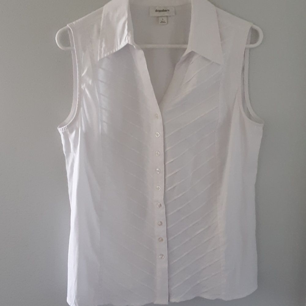 dressbarn button up sleeveless top